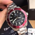 Swiss Tag Heuer Aquaracer 300M Sapphire Quartz Red Bezel 43mm Watches